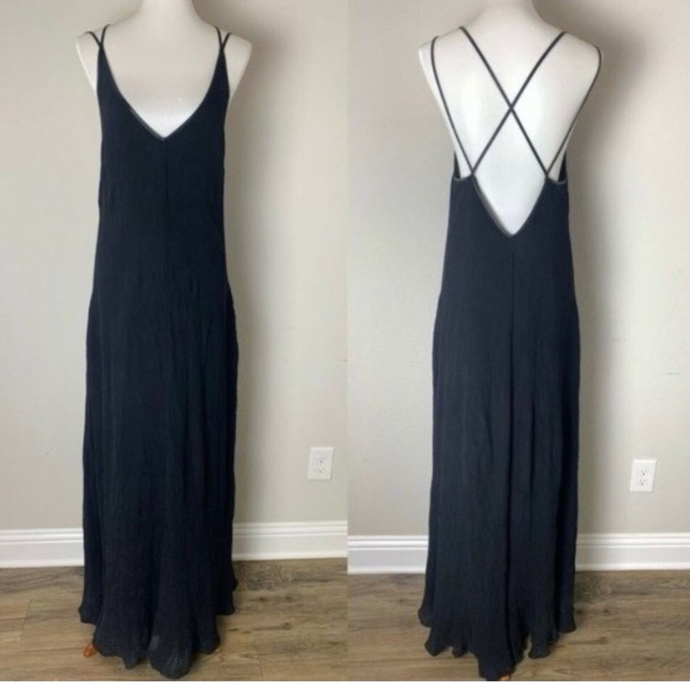 10 Crosby Derek Lam Black Silk Evening Maxi Dress